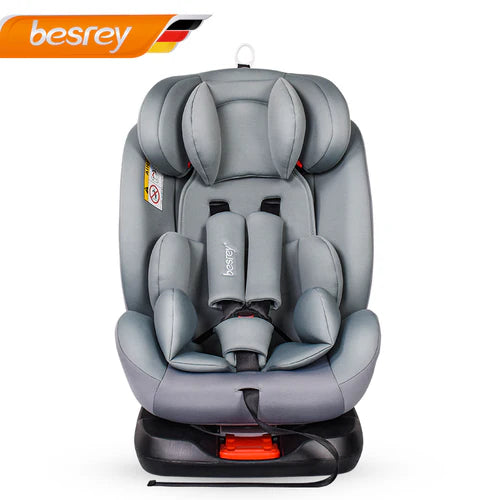 Besrey child safety seat Black, for 0-4-12 years old, can be installed with isofix hard interface