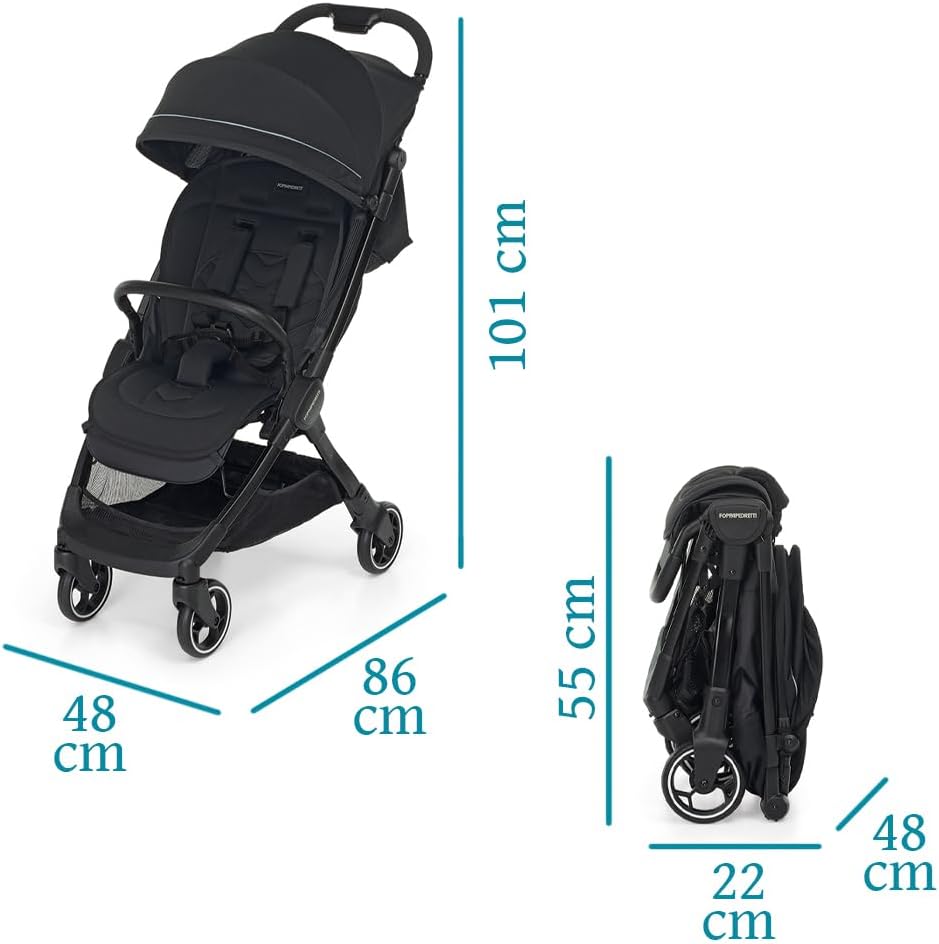 Foppapedretti Ciao Lightweight Self-Closing Stroller, Grey