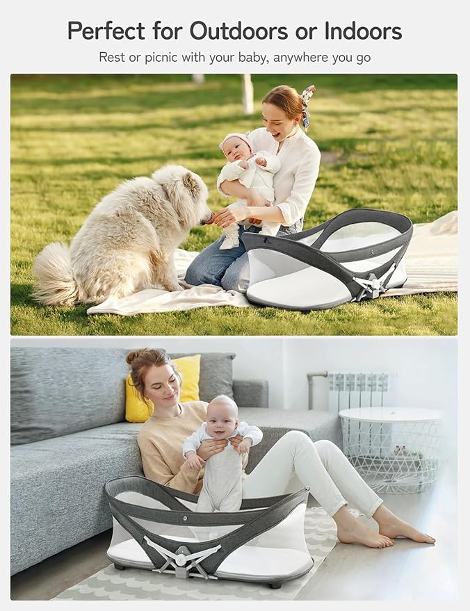 Besrey Multifunction Baby Travel Crib 4 in 1 portable Baby Bedside.