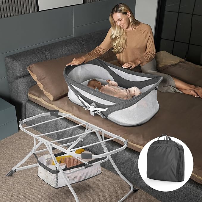 Besrey Multifunction Baby Travel Crib 4 in 1 portable Baby Bedside.