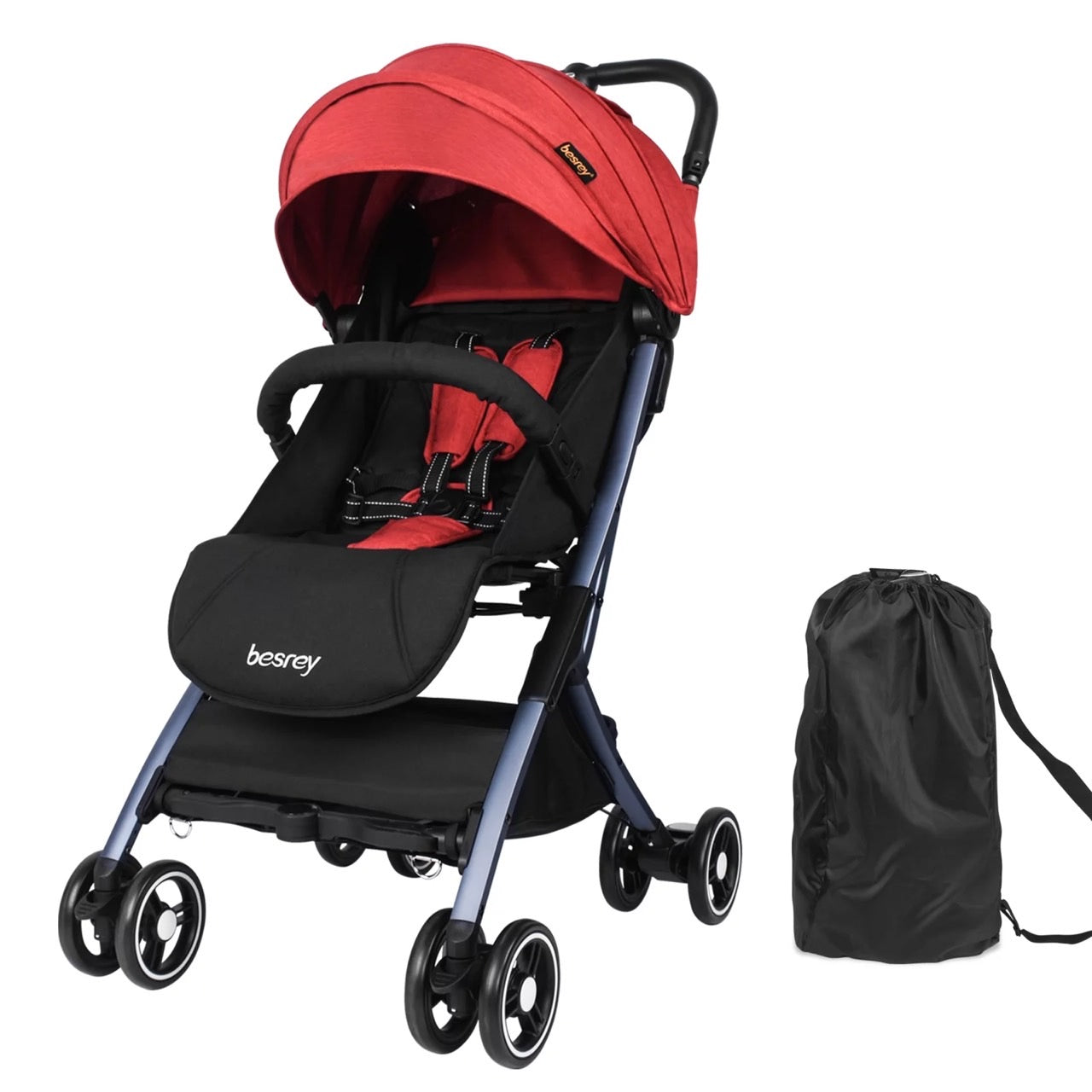 Besrey Mini Capsule Stroller, Red